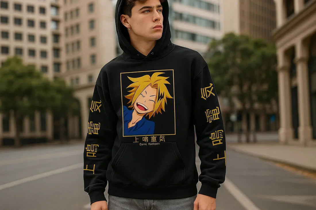 Kaminari Denki Inspired Hoodie – Unisex Anime Streetwear with Lightning Energy - My Store
