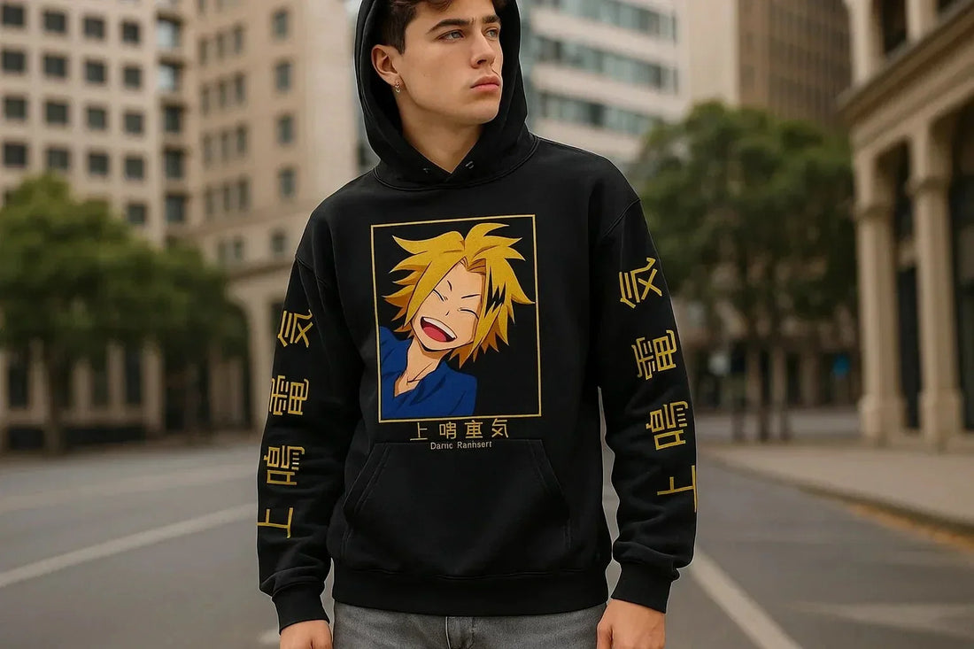 Kaminari Denki Inspired Hoodie – Unisex Anime Streetwear with Lightning Energy - My Store
