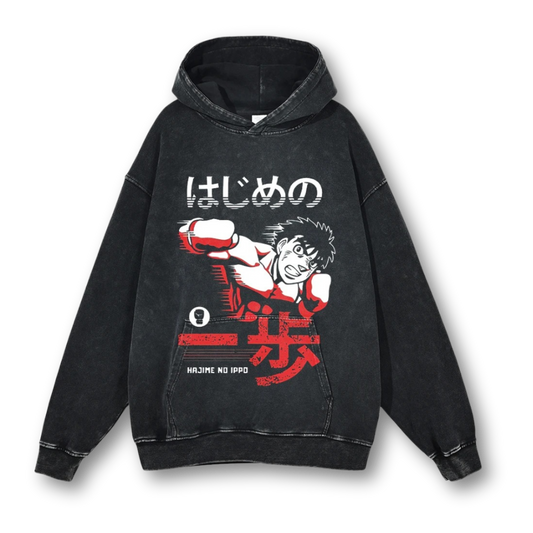 Ippo "Ippo Makunouchi II" Washed Hoodie