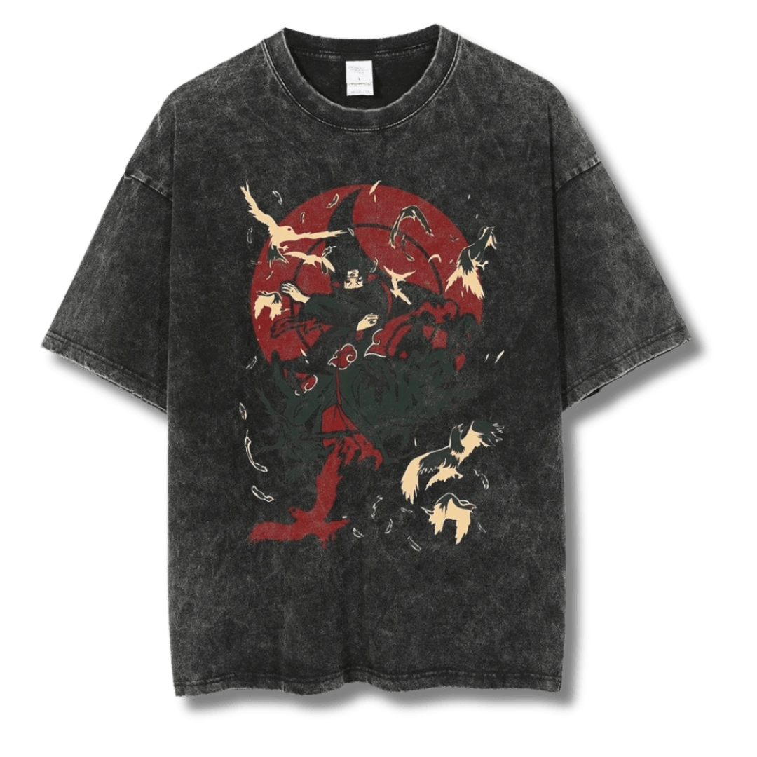 anime "Itachi Genjutsu I" Washed Tee - My Store