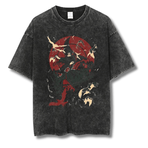 anime "Itachi Genjutsu I" Washed Tee - My Store