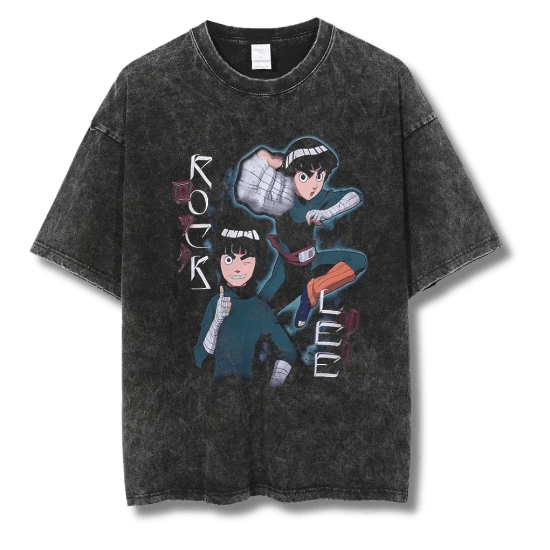 anime "Rock Lee" Washed Tee - My Store