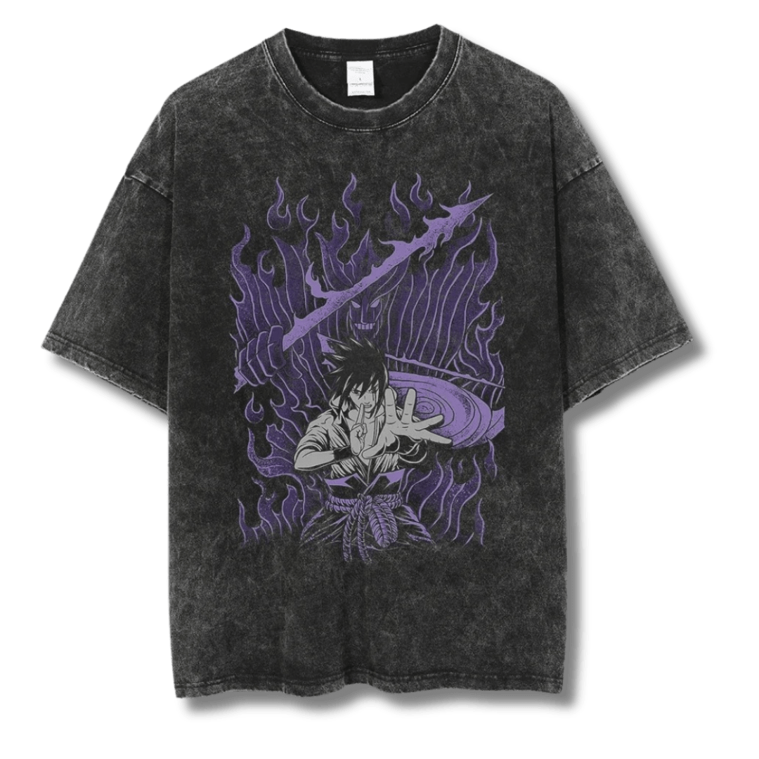 anime "Sasuke Susanoo I" Washed Tee - My Store