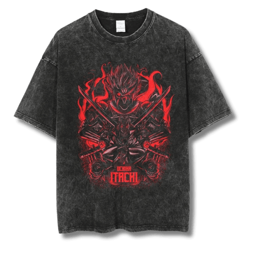 anime "Uchiha Itachi" Washed Tee - My Store
