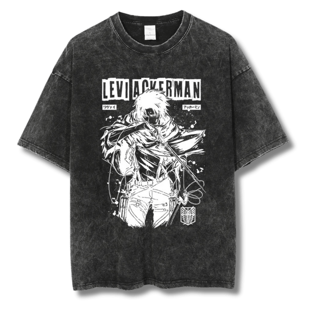 Attack On Titan "Levi Ackerman I" Washed Tee - My Store