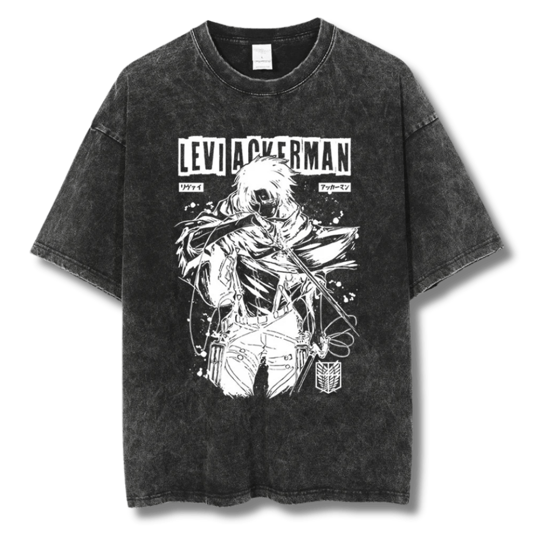 Attack On Titan "Levi Ackerman I" Washed Tee - My Store