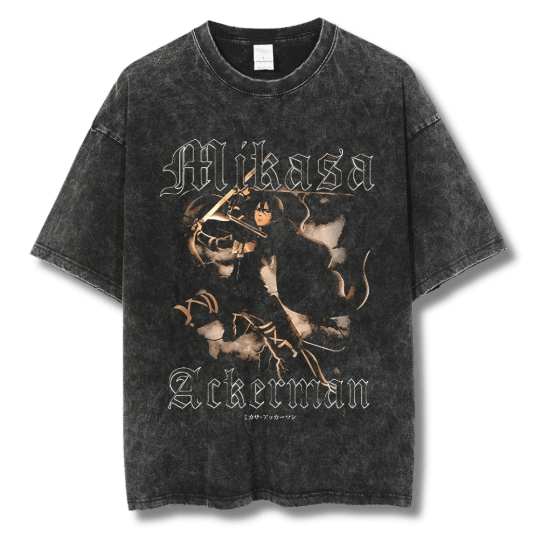 Attack On Titan "Mikasa Ackerman I" Washed Tee - My Store