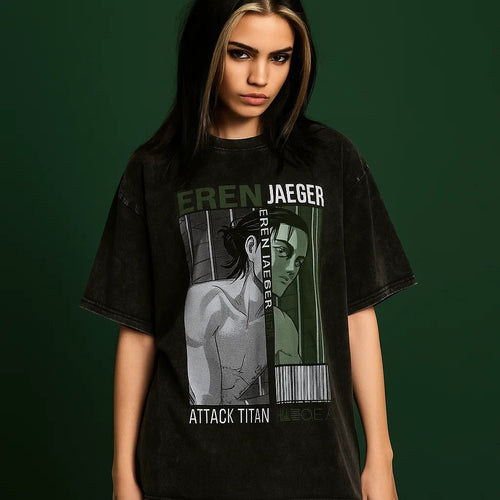 "Eren Jaeger" Anime Top – Japan T-Shirt, Defend Humanity in Style! - My Store
