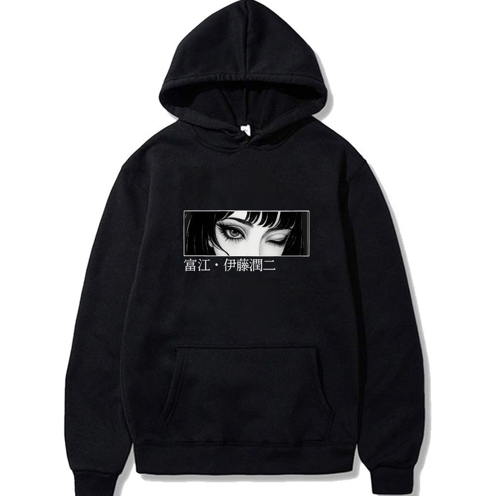 Sudadera con Capucha Estilo Japonés, Arte en Blanco y Negro, Diseño “Soku Jishi Kong”, Hoodie Unisex Casual