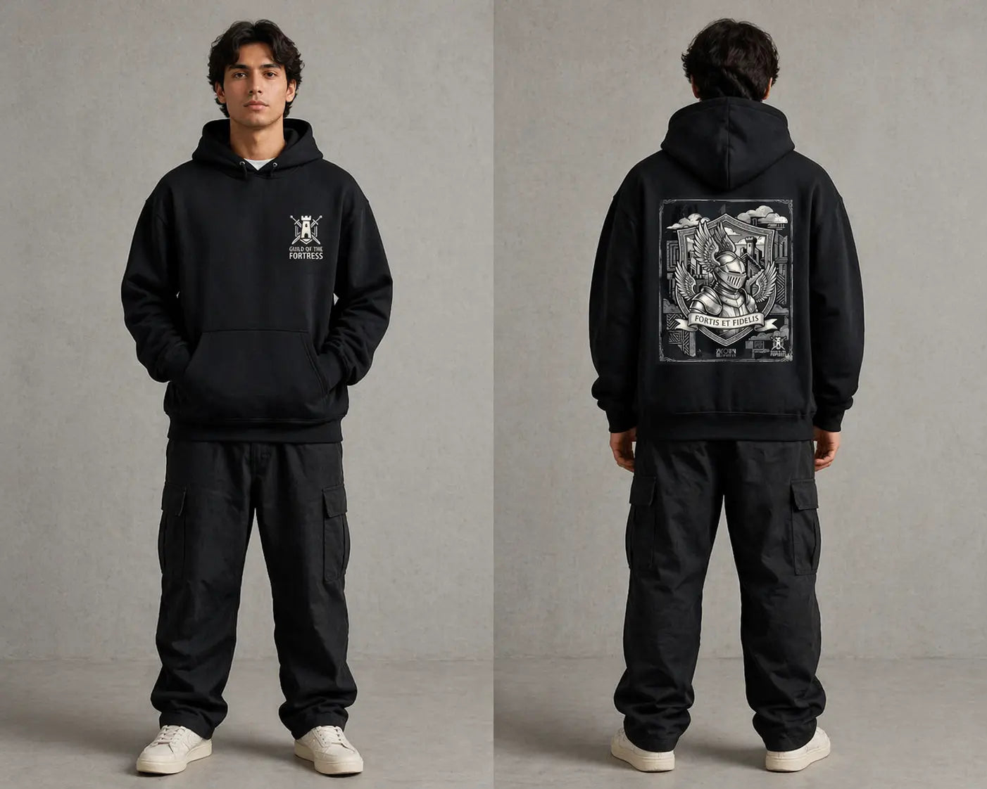 Angels and Knights — Dark Anime Hoodie | Japanese Streetwear Unisex Pullover