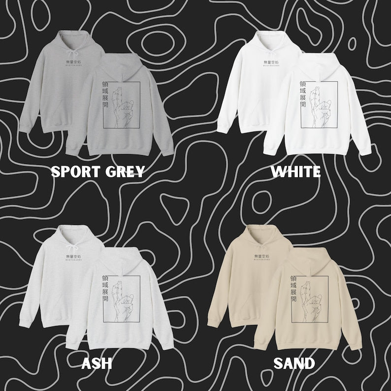 Jujutsu Kaisen Hoodie Anime Unisex Sweater with Domain Expansion Hand Sign Design Comfortable Casual Wear - My Store