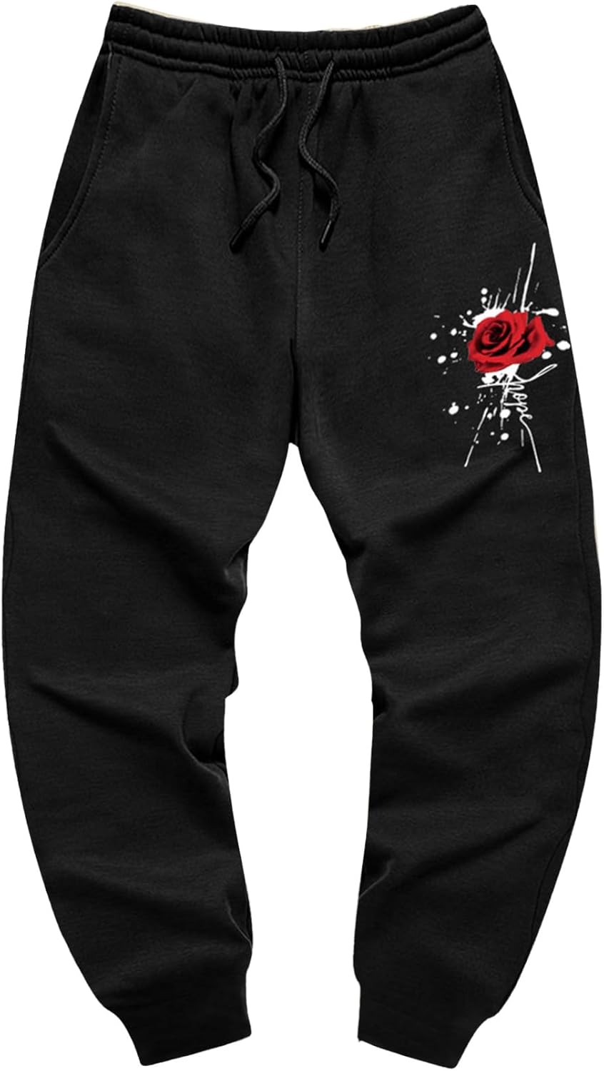 Men's Jogger Sweatpants Drawstring Waist Gym Workout Athletic Jogger Pants with Pockets - My Store