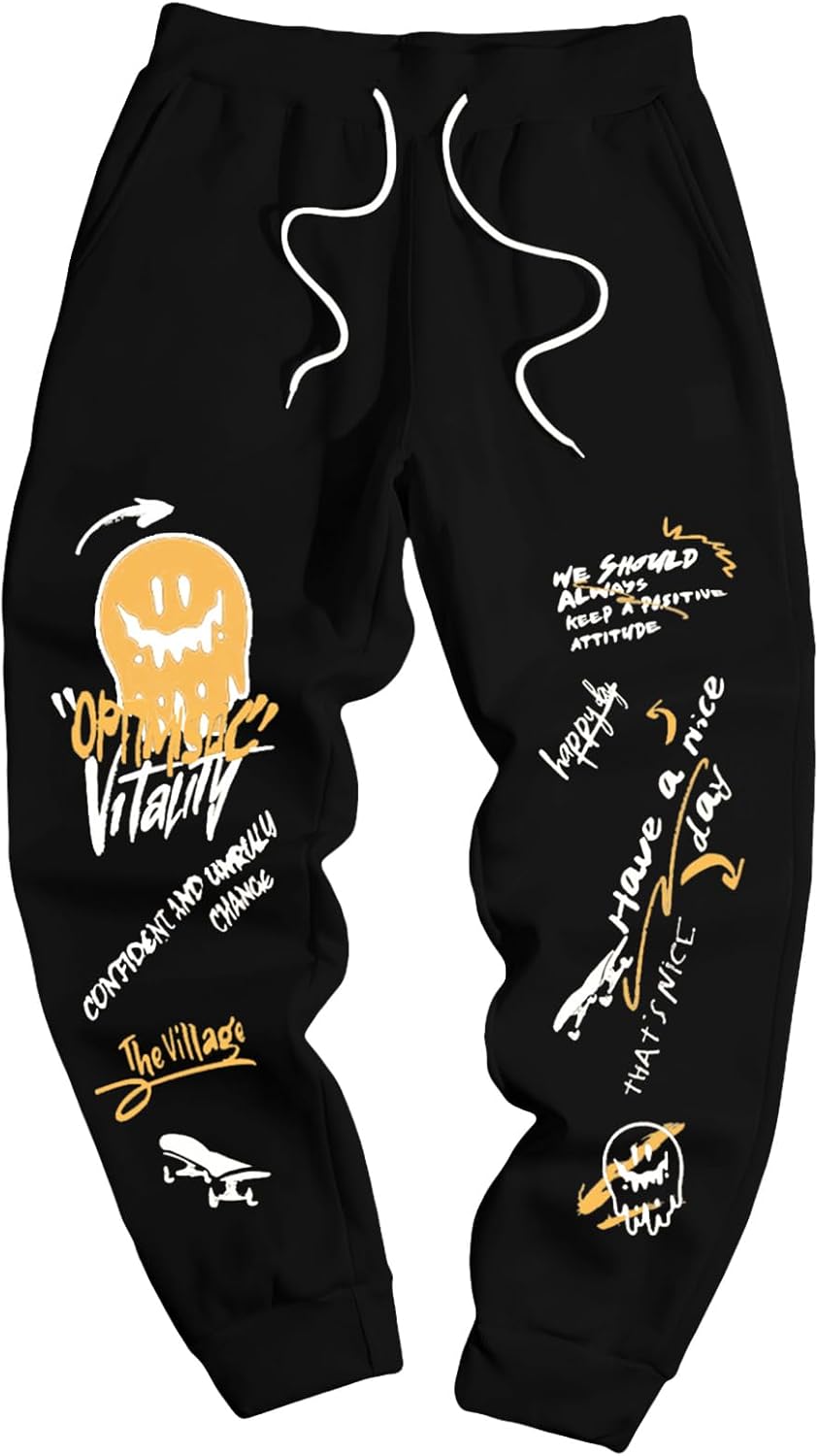 Men's Jogger Sweatpants Drawstring Waist Gym Workout Athletic Jogger Pants with Pockets - My Store