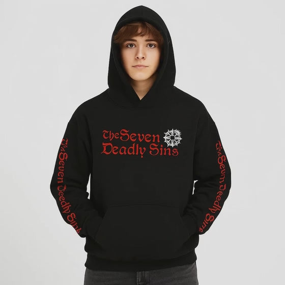 Seven Deadly Sins Anime Hoodie | Dark Fantasy Streetwear Pullover Unisex