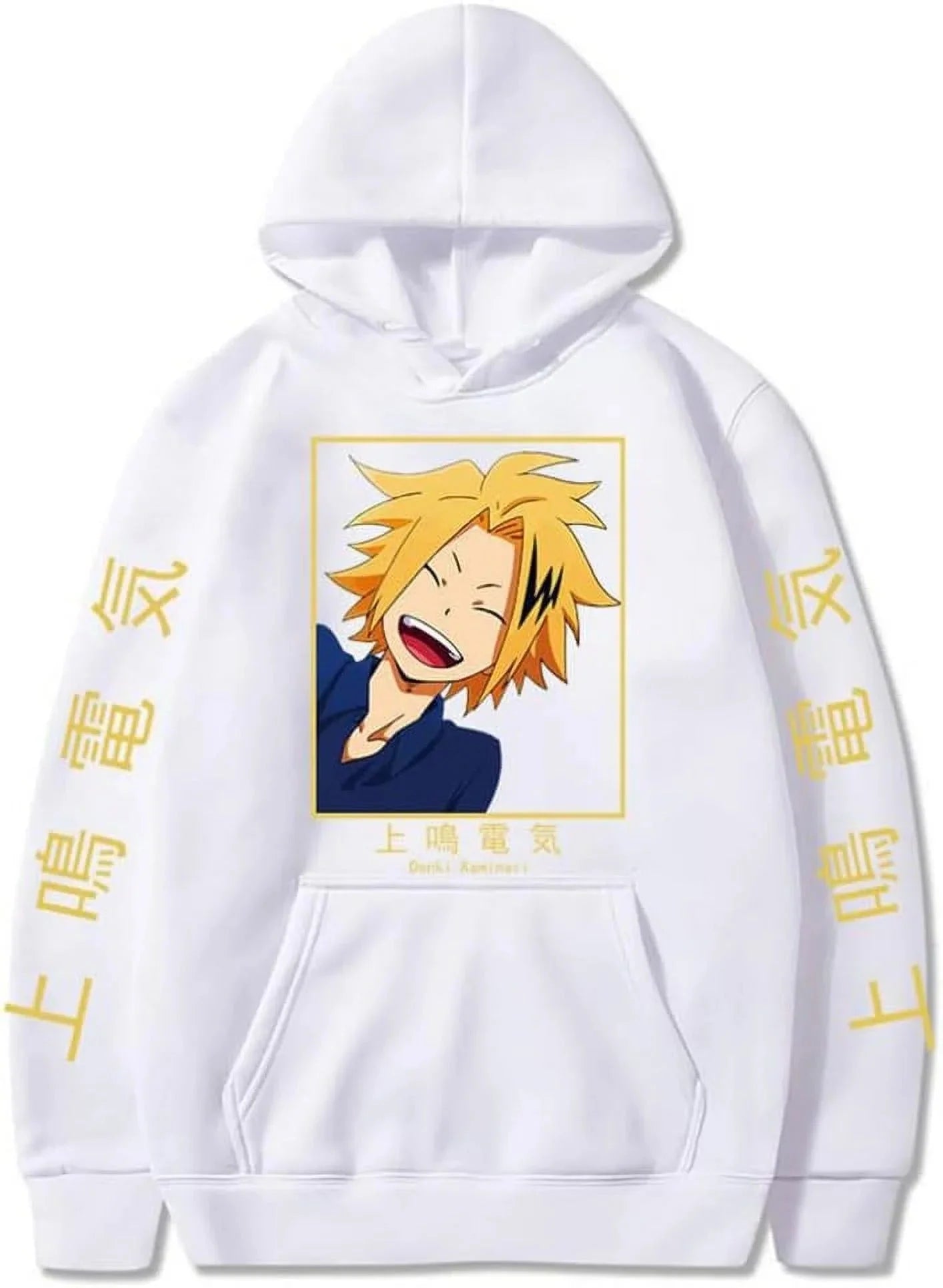 Unisex Anime Boku No Hoodie Sweatshirt MHA Kaminari Denki Print Jumper Top - My Store