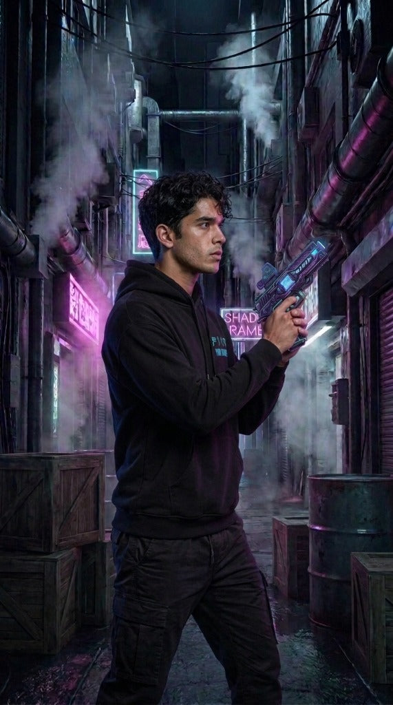 VOID RUNNER "Plasma Edition" Sci-Fi Energy Pistol Graphic Hoodie