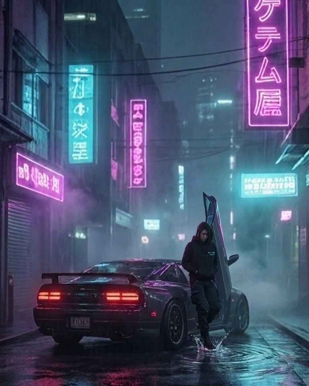 VOID RUNNER Plasma Edition Cyberpunk Heavyweight Streetwear Hoodie Hero Shot