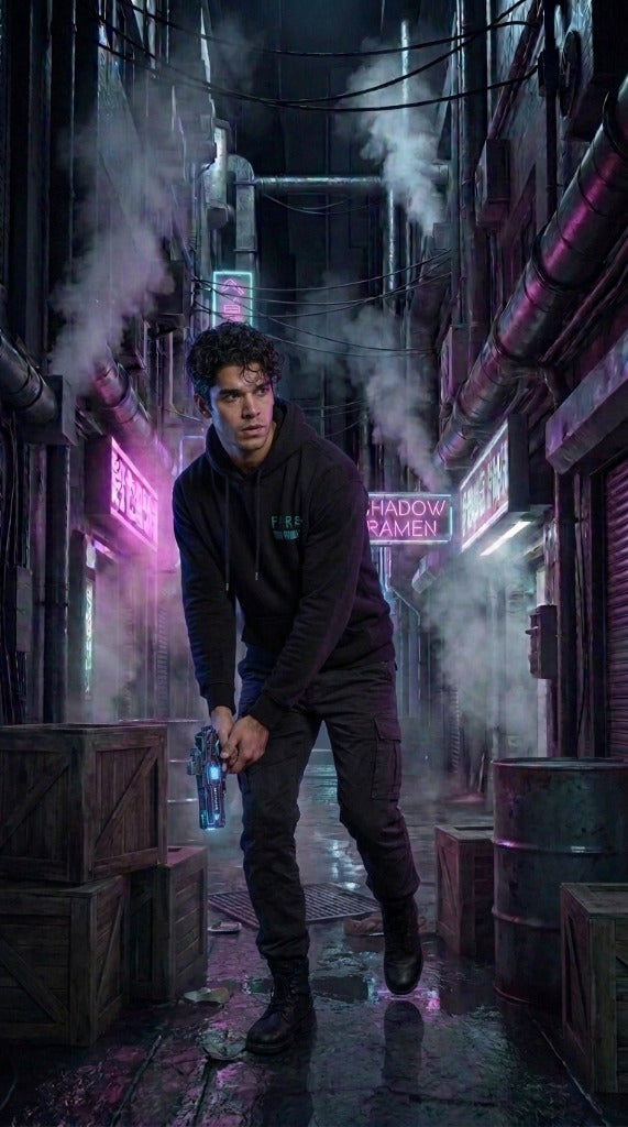 VOID RUNNER "Plasma Edition" Sci-Fi Energy Pistol Graphic Hoodie