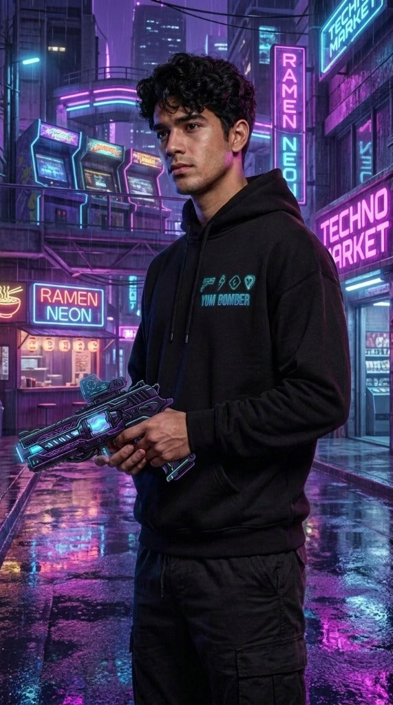 VOID RUNNER "Plasma Edition" Sci-Fi Energy Pistol Graphic Hoodie
